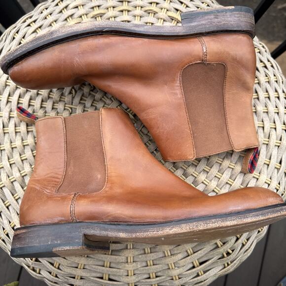 Polo Ralph Lauren Leather Newent Chelsea Boots Men's 9.5 D Brown Saddle 1934 F13 - Picture 5 of 16